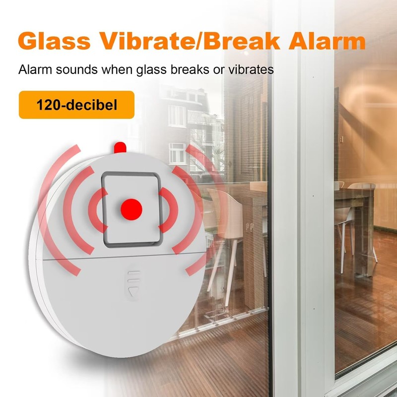 EVA LOGIK Modern Ultra-Thin Window Alarm with Loud 120dB Sound