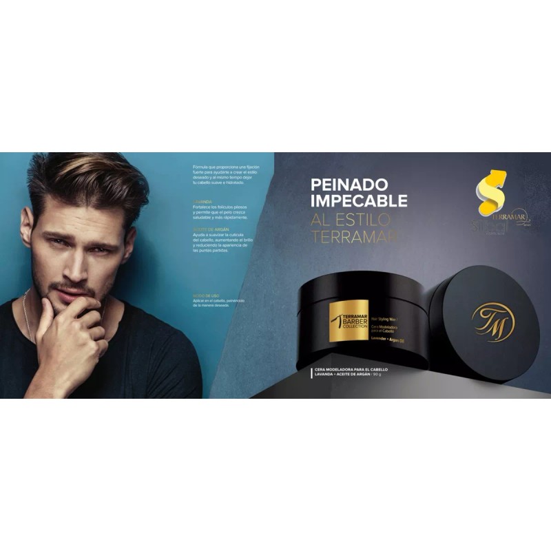 Terramar Cera Modeladora Para Cabello Lavanda Aceite De Argán /