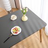 rismart Elastic Pu Leather Tablecloth Rectangular Waterproof Oil-Proof Table Cover