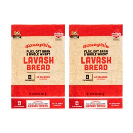 Joseph's Bakery Lavash Bread, Flax Oat Bran & Whole Wheat, Reduced Carb, Fresh Baked (8 Count Flax)