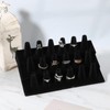 mekueeex 2PCS Velvet Ring Display Stand, 18 Holders Ring Display