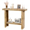 LIFECHOVY Farmhouse Wood Entryway Table Narrow Console Tables with Storage