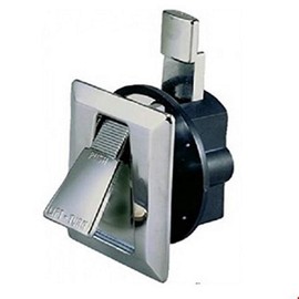 Perko 0922DP0CHR Chrome-Plated Non-Locking Flush Latch for 1-5/8" Hole (No Keys), Silver