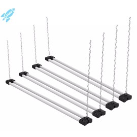 DYMOND 4 FT LED Shop Light Linkable 40W 5000K Daylight White 4000 Lumens Inline Switch - 4-Pack