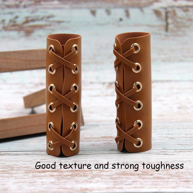 20 Pcs Leather Walking Stick Grip Kit, Leather Handlebar Grips