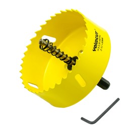 Hole Saw 90 mm, Universal HSS M42 Bi-Metal Hole Saws, Circular Saw with Hexagonal Shank and Drill Bit Set Drill Bit for Wood, Plaster, Drywall, Plastics (Diameter 90 mm)