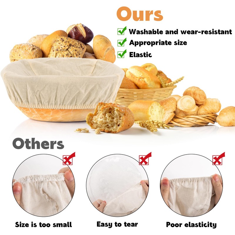 MAQIHAN 2pcs Banneton Liner Reusable - Banneton Bread Proofing Basket