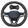 Car Steering Wheel Cover Microfiber Leather Stitch Wheel Wrap Fit