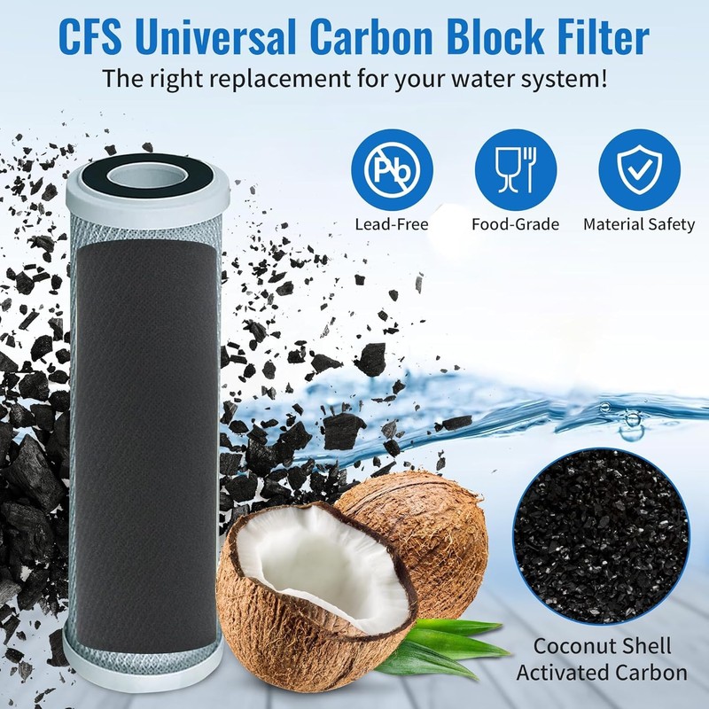 CFS – 10" x 2.5" Carbon Block Water Filter Cartridges