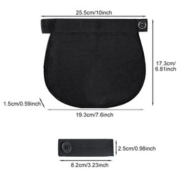 NHBETYS Maternity Pants Extender with 3 Elastic Waist Extenders Adjustable Belly Bands Pregnancy Waistband Extender for Jeans Pant Skirt Dress Trouser(Black)