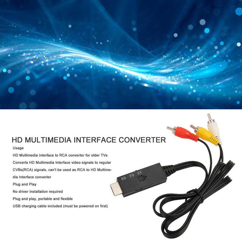 HD Multimedia Interface to RCA Converter Professional Supports HD Multimedia