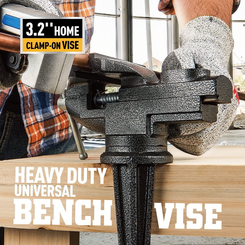 Updated Table Vise 3.2‘’ Constructed with Cast Steel, Clamp on