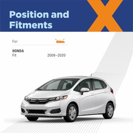 ICEXSNOW® Silicone Windshield Wiper Blades Replacement for Honda Fit 2009 2010 2011 2012-2020 Automotive Replacement Windshield Wiper Blades (28"+14"+14"Front Rear Wiper Blade Set)