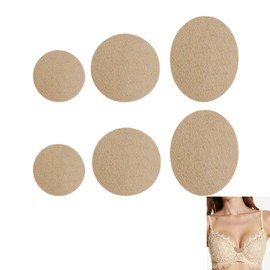 Anyhorse Bra Underwire Repair Patches 6 PCs – Self-Adhesive Circles and Ovals Shape in 6 Colors to Fix Exposed Underwires (02 Beige)