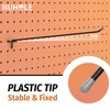 HUHOLE Black Pegboard Hooks 12 Inch, 25PC, Heavy Duty Peg