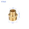 M METERXITY 4 Pack Male Thread Pipe Fitting - Hex
