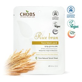 CHOBS Organic Rice Bran Mask Pack 25ml (BDIH Certified, Vegan, Halal Cosmetics) / CHOBS(찹스) 유기농 쌀겨 마스크팩 25ml (BDIH인증,Vegan비건,할랄화장품)