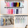 34 PCS Openable Curtain Rings with Clips, 1.25-Inch Inner Diameter