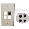 AAOTOKK Cat7 Keystone Wall Plate Coupler RJ45 Keystone Jack Inline