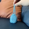 Handmade Portable Headphone Carrying Bag, Crochet Earbuds Storage Bag Handmade