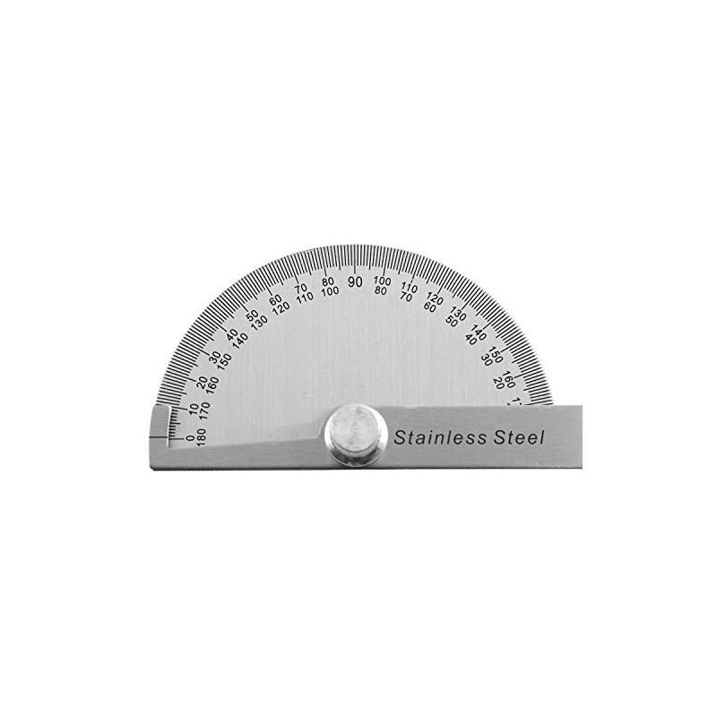 SQXBK Stainless Steel 180 Degree Protractor Angle Finder Arm Rotary