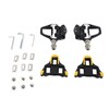 Aluminium Alloy Road Bike Pedals, Self-Locking SPD-SL Compatible, with Cleats