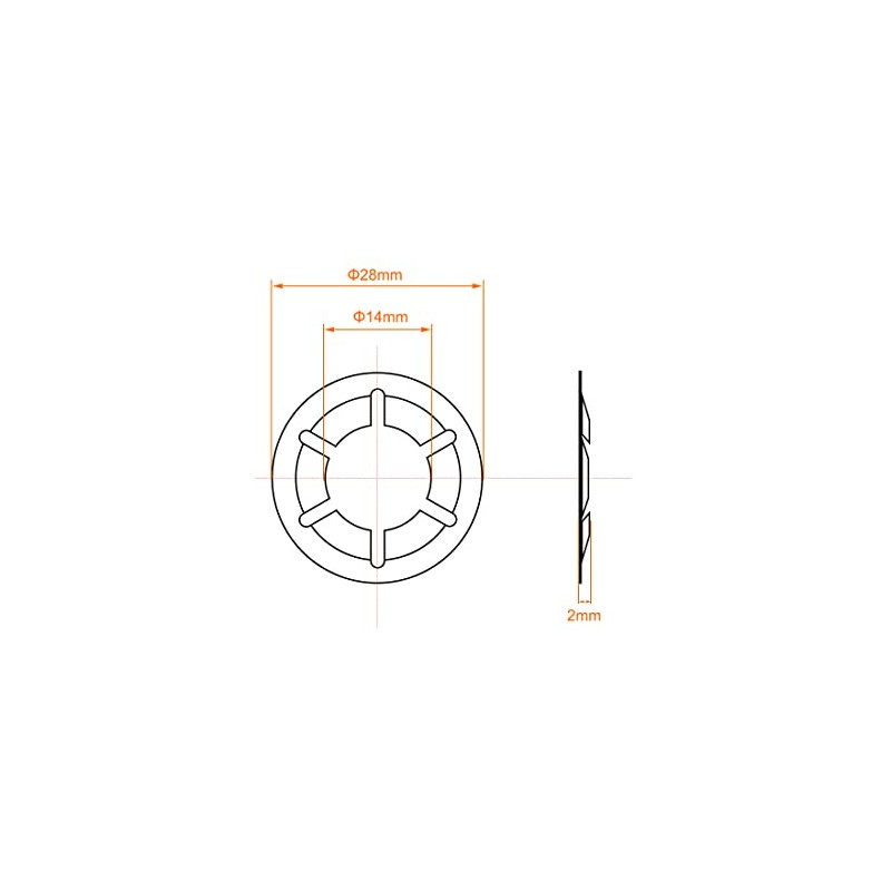sourcing map Pack of 50 Internal Tooth Discs M14 x