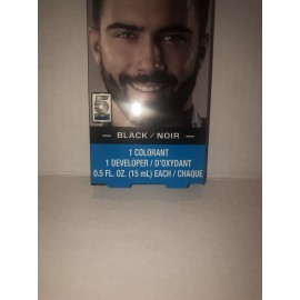 For Him Black For Him Mustache Beard & Sideburns 5 Min Brush In Color Gel-NEW-SHIP24