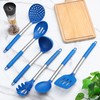 Silicone Kitchen Utensils Set - Culinary Couture 6-Pieces Blue Silicone