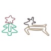 100pcs Paper Clips Lovely Christmas Tree and Deer Shape Metallic