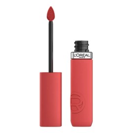 Labial líquido acabado mate de larga duración, L'Oréal Paris Infallible Matte Resistance Nudes, Color Intenso con Ácido Hialurónico, Tono 645 Crush Alert, 5ml