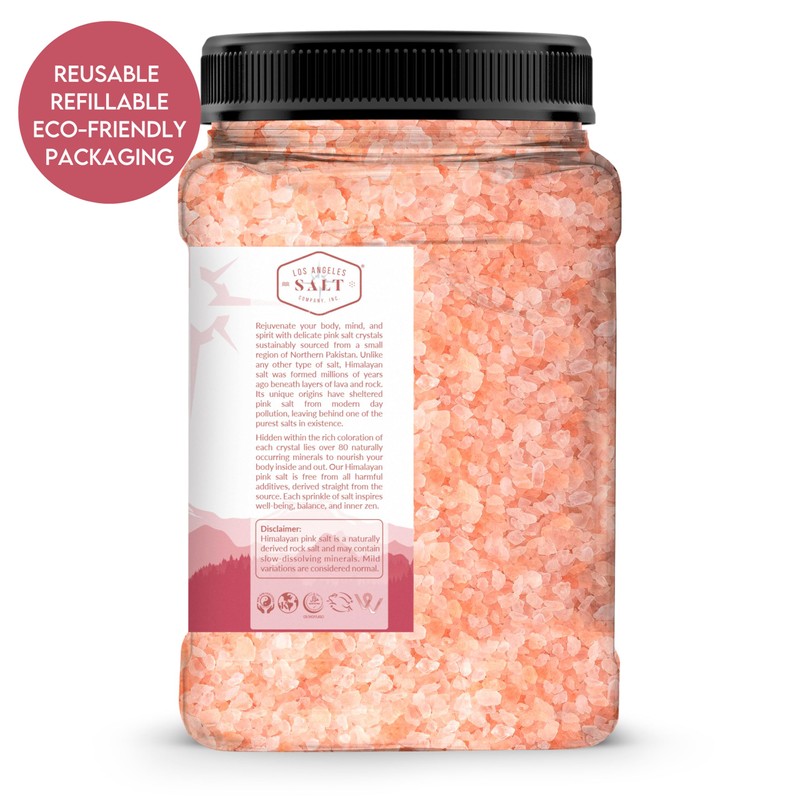 LA SALT CO Kashmir 2.5 Lbs Pink Himalayan Salt Jar,