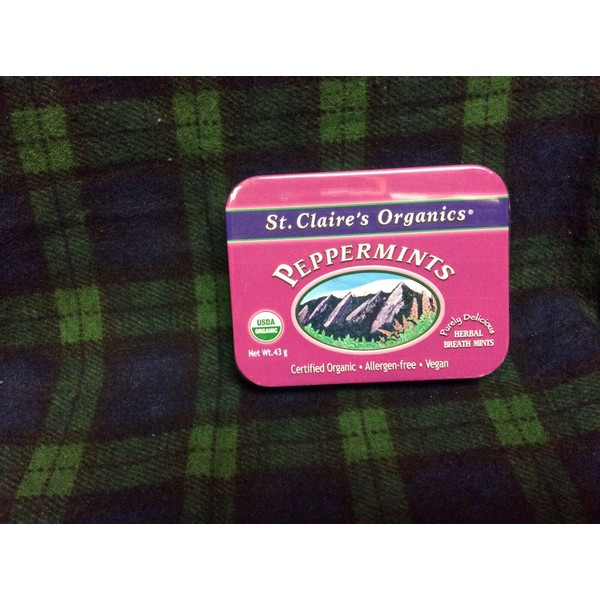 St. Claire's Organics Peppermint 1.5oz Tin Allergen Free New Factory Seal 12/21