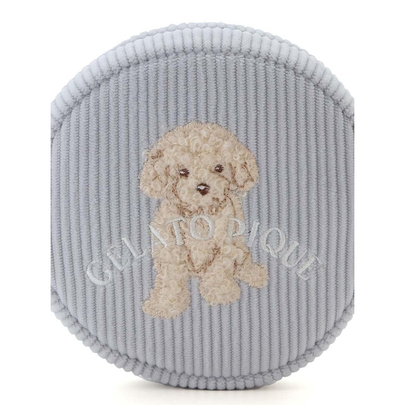 Gelato Pique PWGB251650 Toy Poodle One-Point Rib Pouch, blue, (BLU)