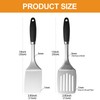 Stainless Steel Spatulas Set, 2 Pack Heavy Duty Solid &