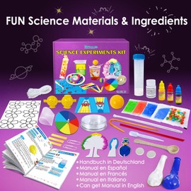 YOPINSAND Children's Science Kits with 40 Experiments for Boys and Girls, Chemistry STEM Project Activities, Volcano Scientist Kit, Toy Gifts