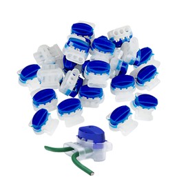 Qazuwa Cable Connectors, 20 Cable Connectors Filled with 314 Ports Waterproof 314 Gel Resin Connector for Robot Lawn Mower No Stripping (Blue)