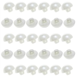 Yocimango Plastic ABS Mushroom Half Dome Button Buttons 15mm Pearl White Suitable for Sewing Garments Sweaters Windbreakers and Other Decorative Buttons -30pcs
