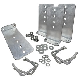 A.A 4 Pack 10" Galvanized L-Type Bunk Bracket Kit for Boat Trailer, fits 3x3 Cross Members, Heavy Duty (4 Pack)