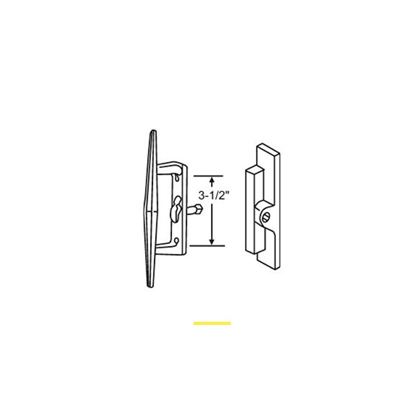 Acorn Metal Handle Patio Door Handle Non-Keyed 13-106