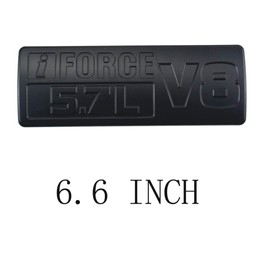 2pcs IFORCE 5.7L V8 Metal Badge Side Emblem, 3D Door Badge NamePlate Decals Stickers Replacement for Tundra Toyato TRD PRO IFORCE (Black)