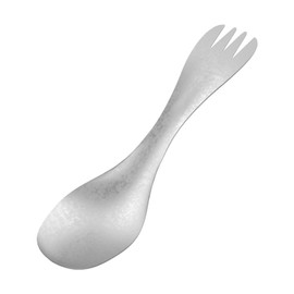 TIANDLIFE Spoon, Fork, Titanium, Lightweight, Pure Titanium, Unbreakable, Cutlery Set, Rust-free, One-Piece, Roll-Up Design, For Outdoor Activities, Camping, Mountain Climbing, Safe and Secure, Ice