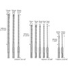 QWORK® 10PCS SDS Plus Rotary Hammer Drill Bit Set, With