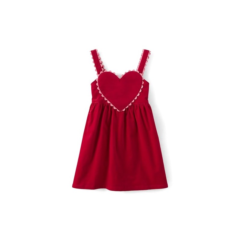 Gymboree,and Toddler Embroidered Sleeveless Skirtall Jumpers,Ruby Valentine,8