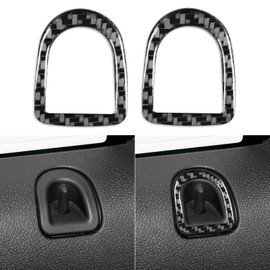 NVCNX Real Premium Carbon Fiber Compatible with Ford Mustang GT Shelby 2010-2014 2011 2012 2013 Car Door Lock Pin Panel Frame Cover Sticker Decal Interior Trim Accessories Black