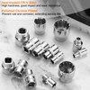 sourcing map 2pcs 12 Points Socket 1/4" Drive 7mm Metric