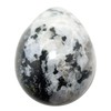 Satin Crystals Moonstone Tourmaline Egg New Beginnings Black White 2.25-2.5