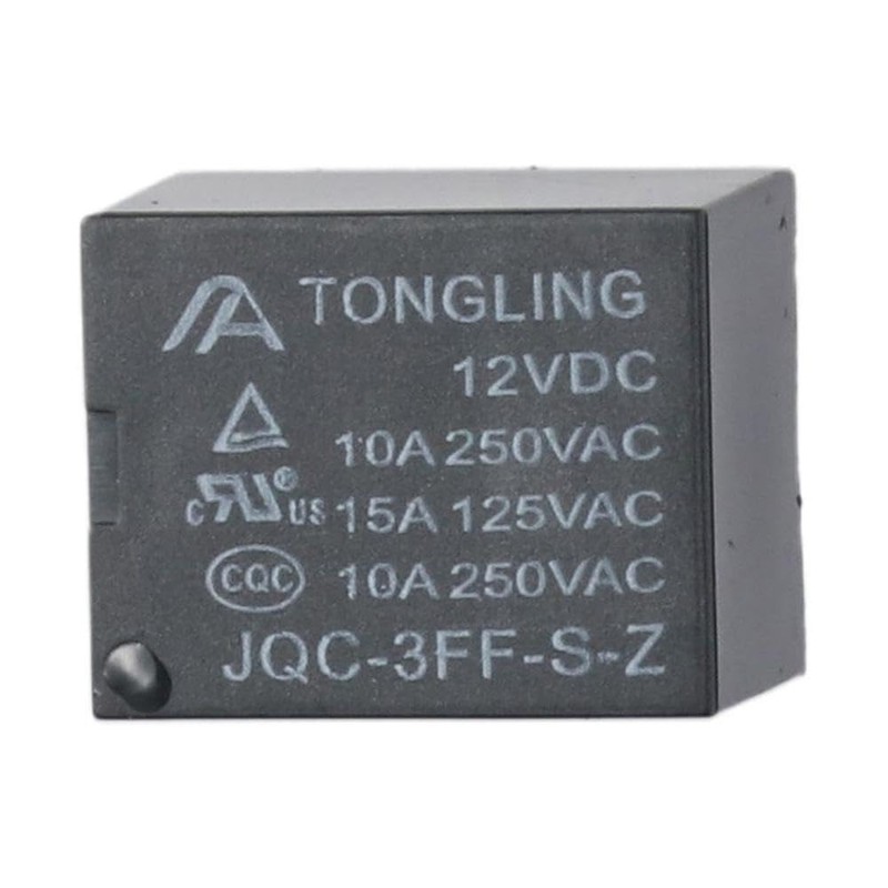 AllGIFT 5pcs JQC-3FF-S-Z DC 12V Electromagnetic Power Relay, PCB Mount,