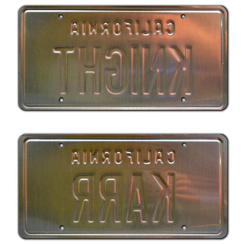 Knight Rider | KNIGHT + KARR | Metal Stamped License