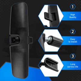 YzusGomumu Car Rear View Mirror Reverse Mirror Compatible With 1972-2018 Jeep Wrangler Compass Patriot Cherokee Dodge RAM Charger Dakota Challenger Toyota KIA Hyundai Ford Replaces 8993023K 8993-023K
